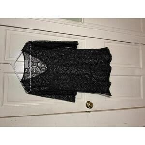 J Valdi black see through cover up dress